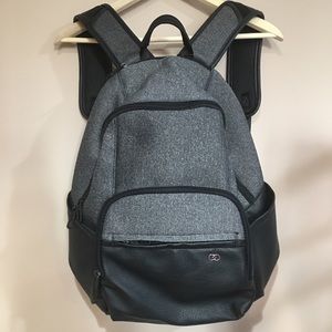 Calia Everyday Zipper Backpack Black Heather Grey